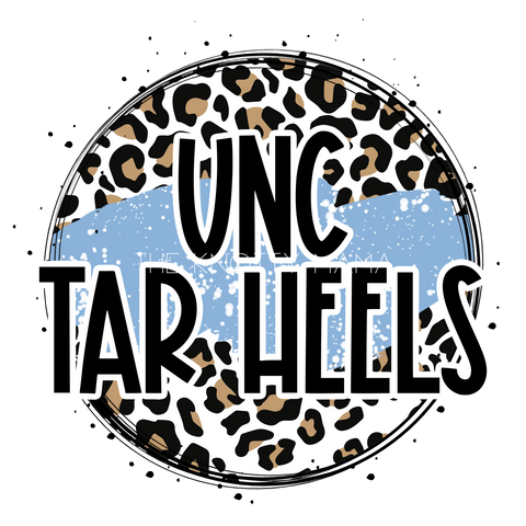 Blue UNC Tar Heels - Leopard Circle PNG