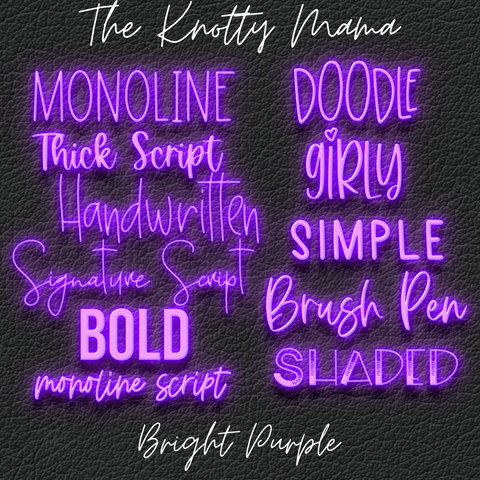 Bright Purple Text Sublimation Patch