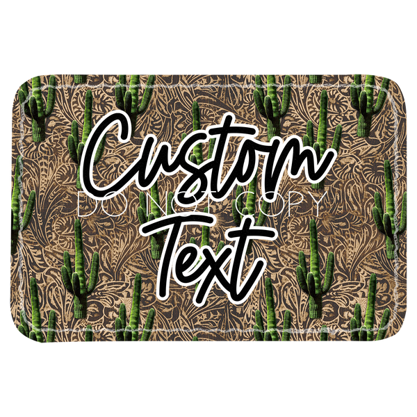 Cactus Tooled Leather Patch