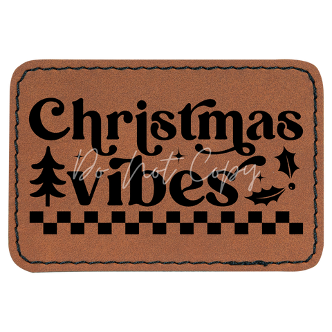 Checkered Christmas Vibes Patch