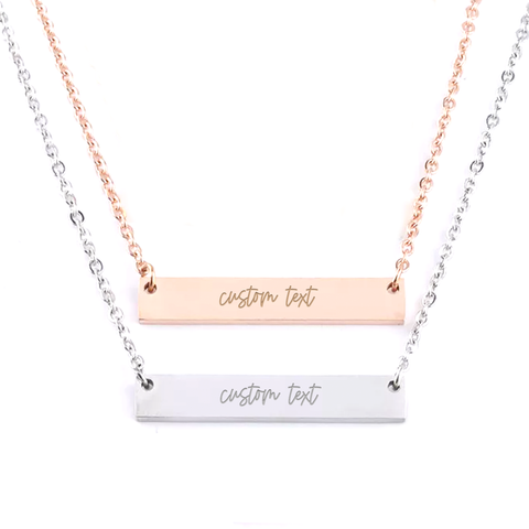 Bar Necklaces (Rose Gold 18" and Silver 16")
