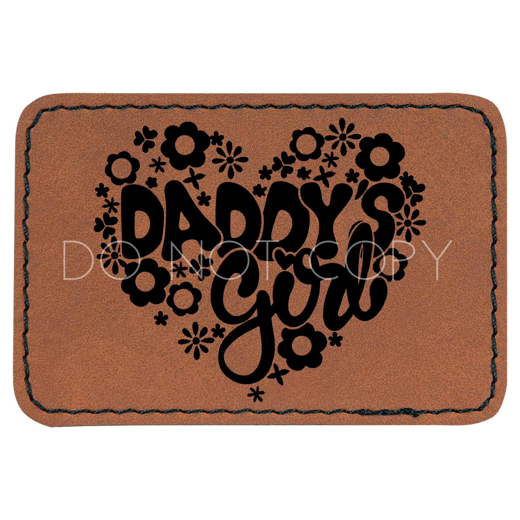 Daddy's Girl Floral Heart Patch