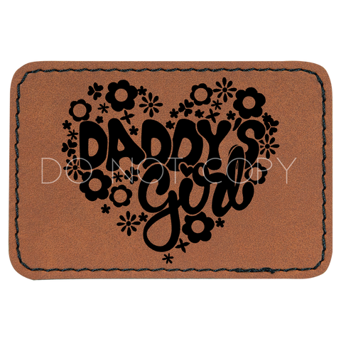 Daddy's Girl Floral Heart Patch