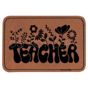 Floral Retro Teacher Patch