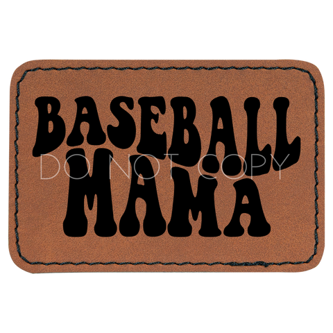 Groovy Baseball Mama Patch