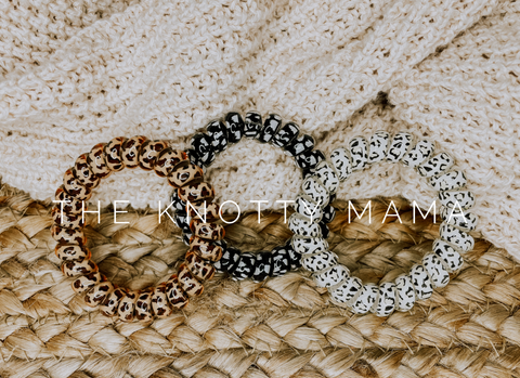 Leopard Print Telephone Cord Hair Ties