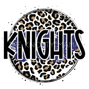 Knights Navy - Leopard Circle PNG