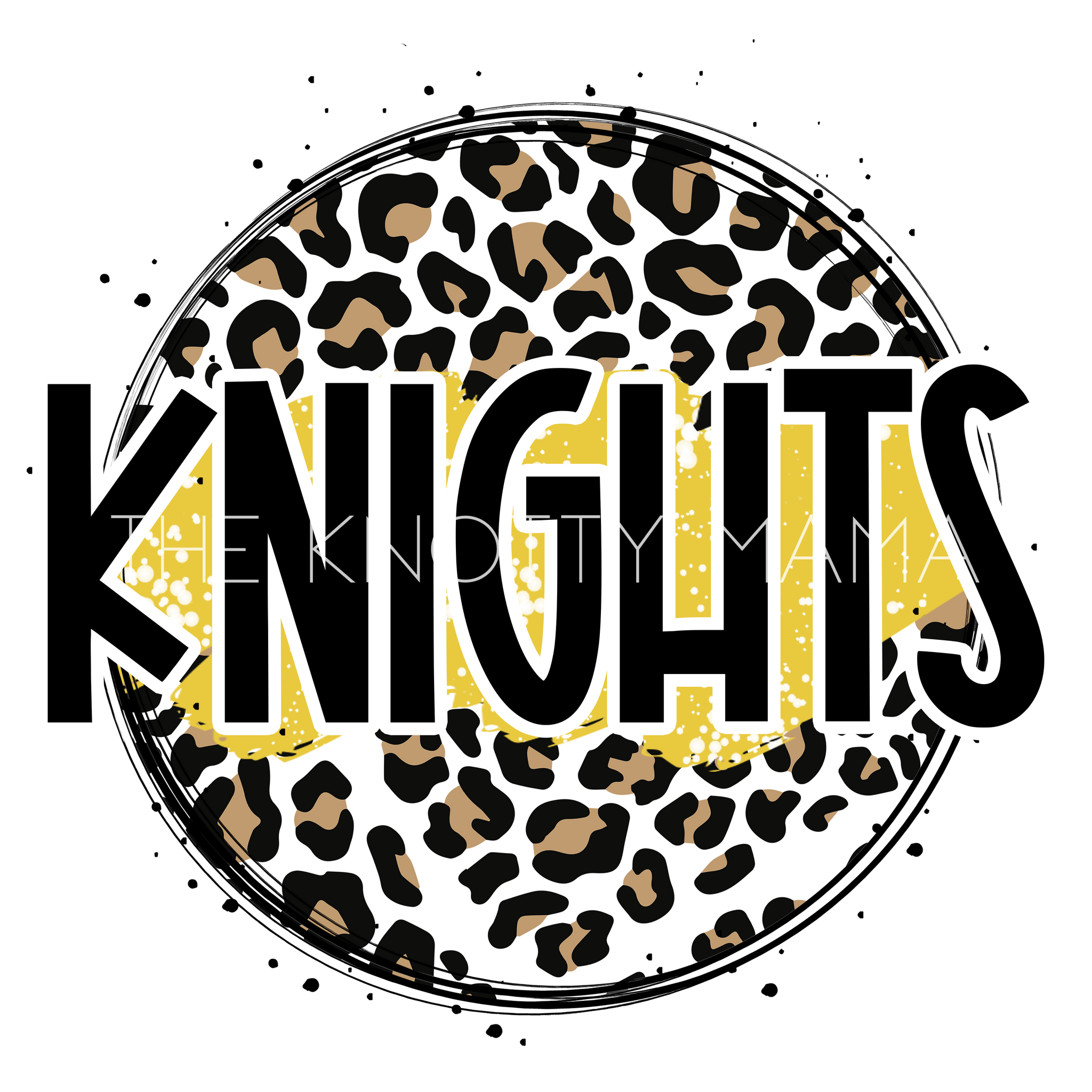 Knights Yellow - Leopard Circle PNG