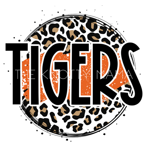 Tigers Orange - Leopard Circle PNG