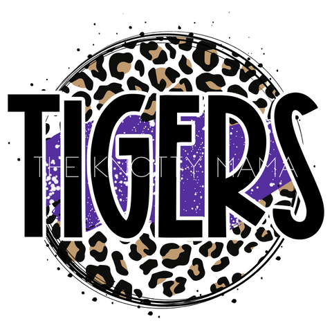 Tigers Purple - Leopard Circle PNG