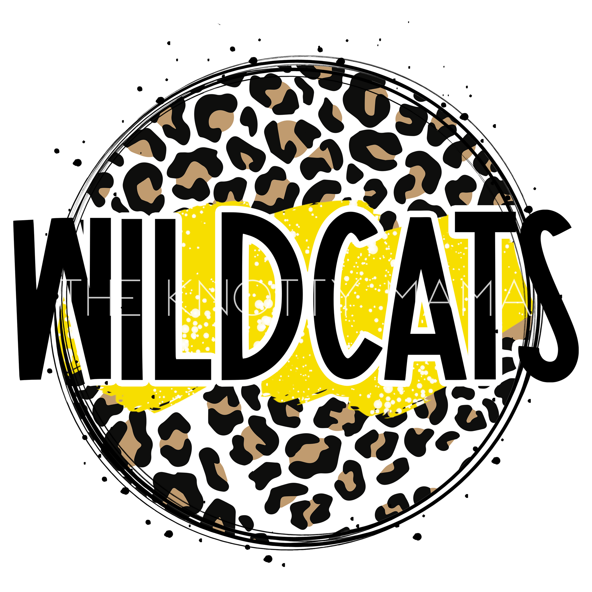 Wildcats Yellow - Leopard Circle PNG