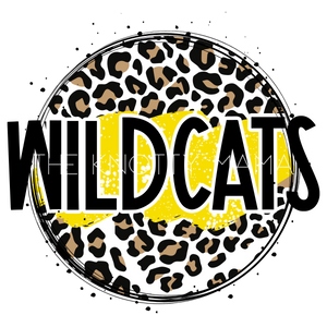 Wildcats Yellow - Leopard Circle PNG