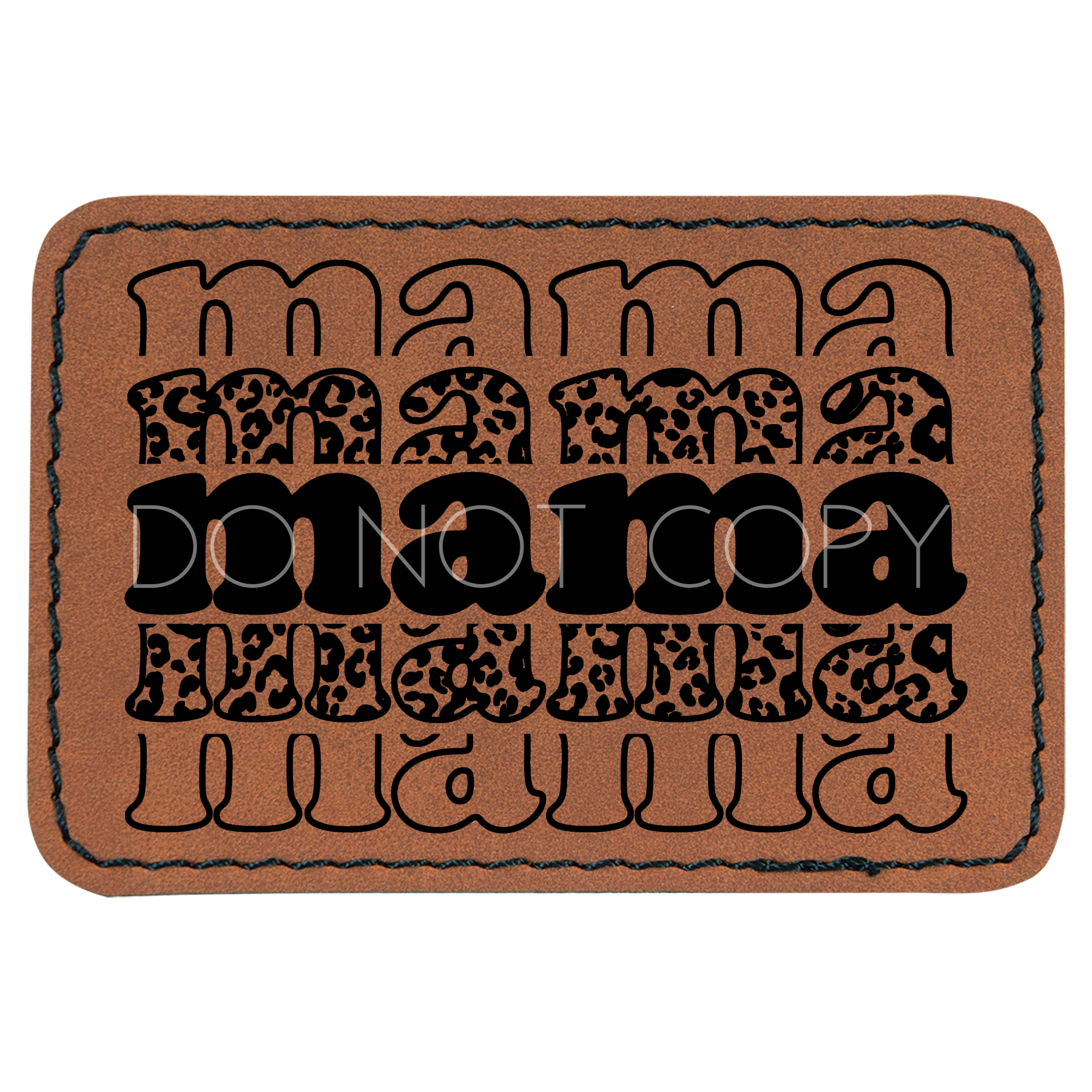 Leopard Mama Stacked Patch