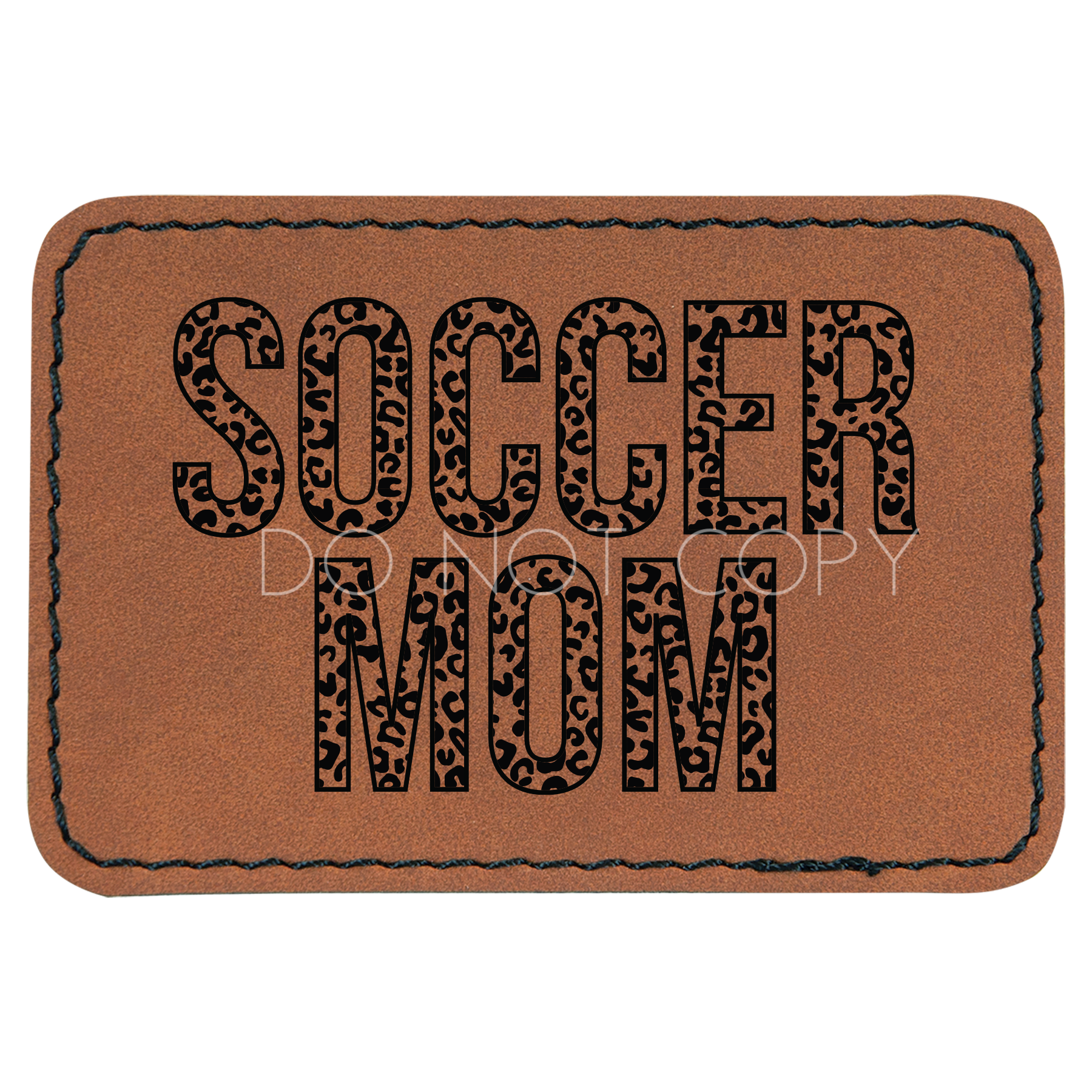Leopard Soccer Mom Patch