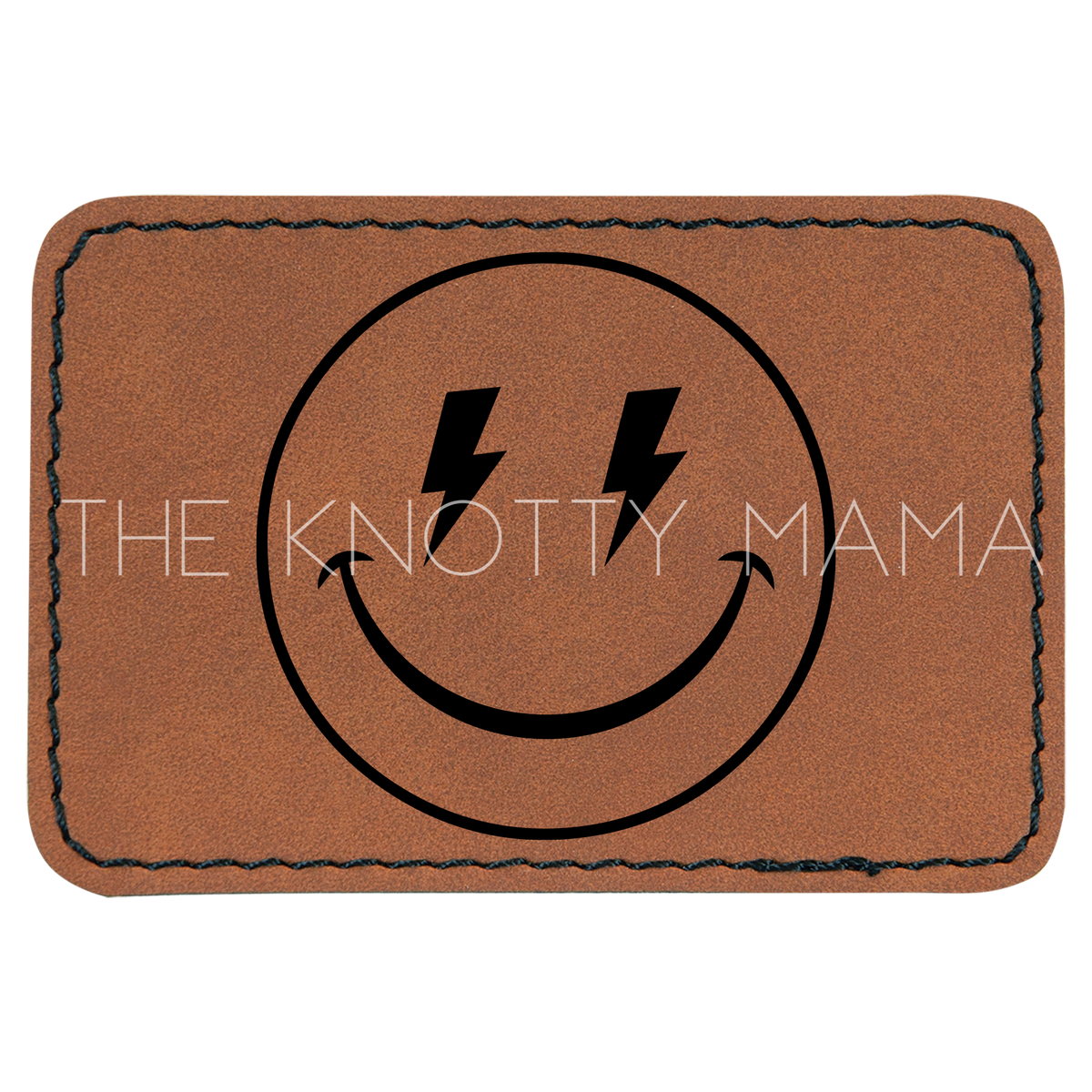 Smiley Lightning Patch The Knotty Mama