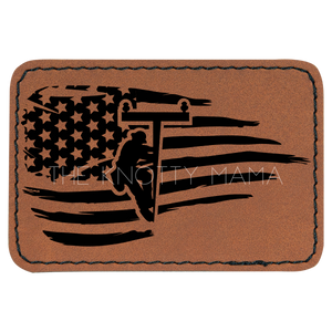 Lineman Distressed Flag Patch