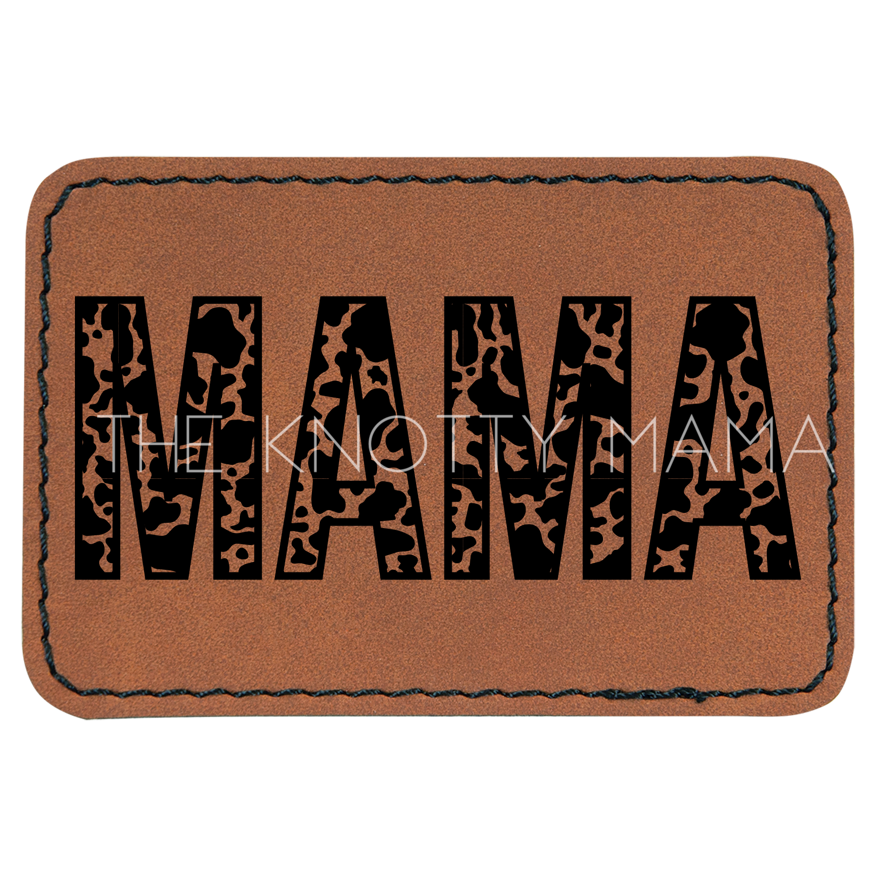 Mama Cow Print Hat Patch