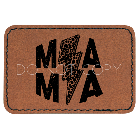 Distressed Mama Leopard Lightning Patch