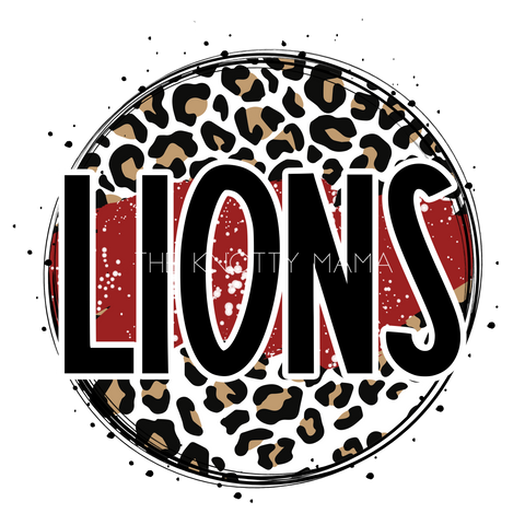 Maroon Lions - Leopard Circle PNG