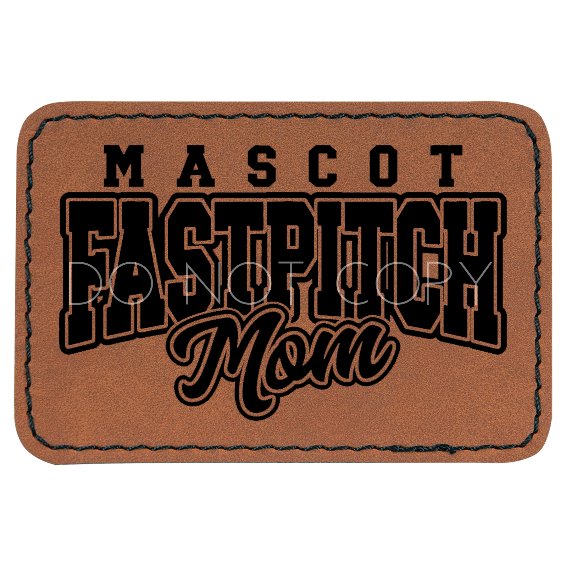 Mascot Fastpitch Mom Patch