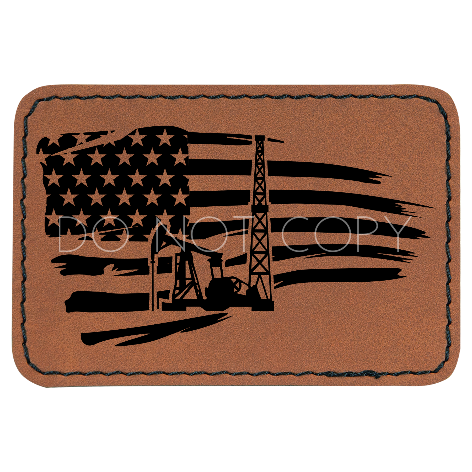 Oilfield Distressed Flag Patch