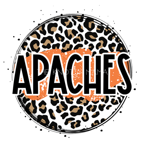 Orange Apaches - Leopard Circle PNG