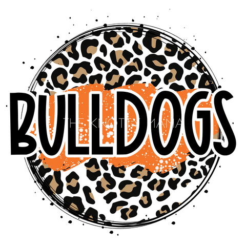 Orange Bulldogs - Leopard Circle PNG