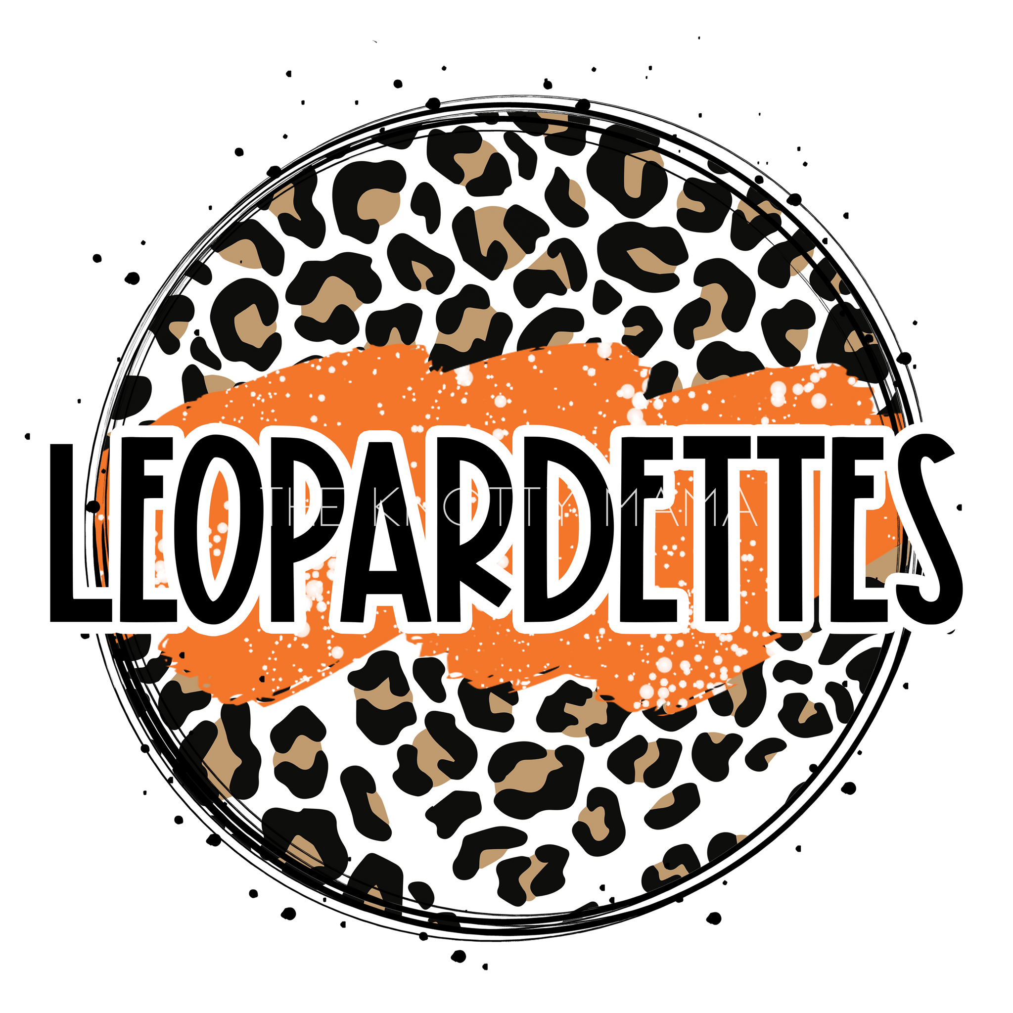 Orange Leopardettes - Leopard Circle PNG