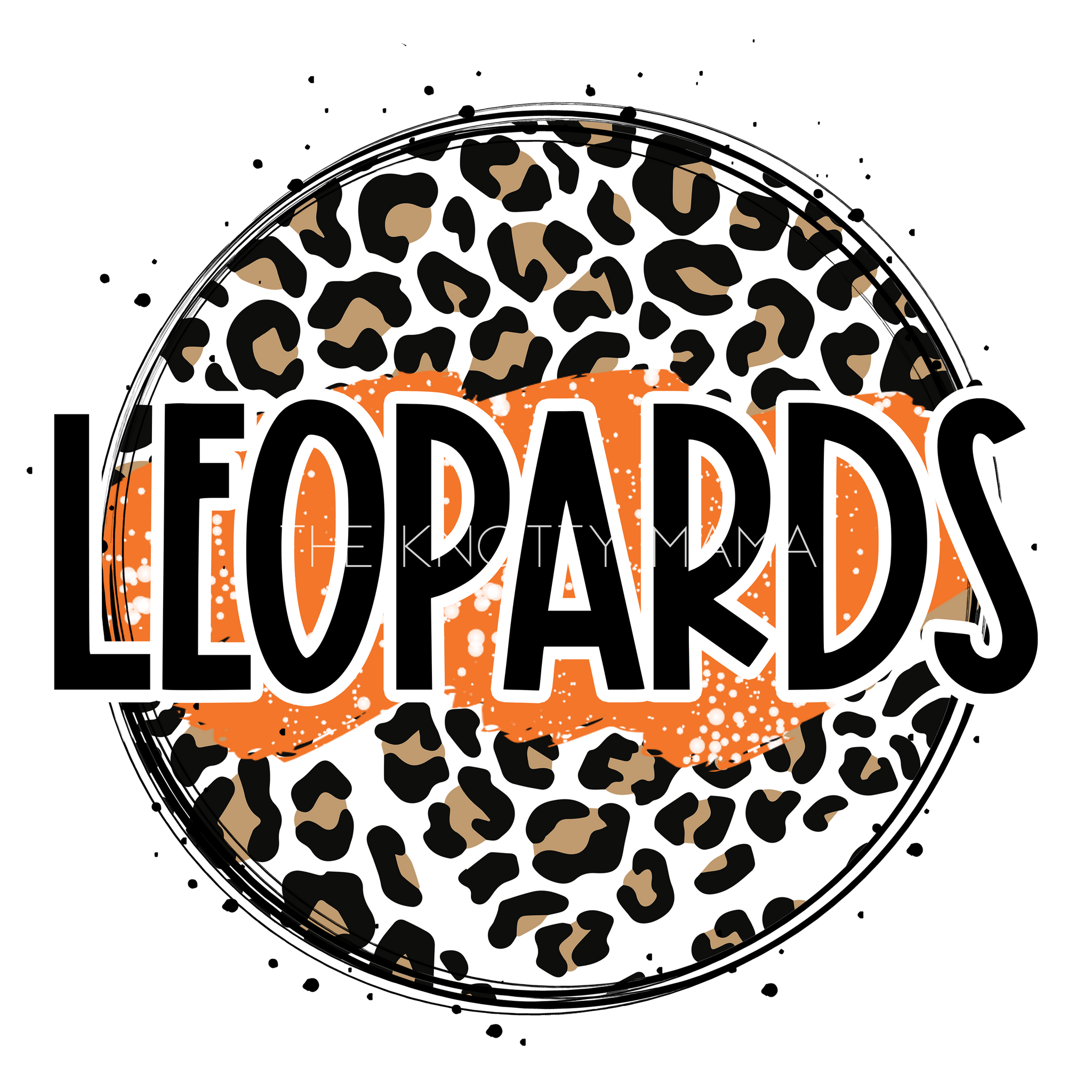 Orange Leopards - Leopard Circle PNG