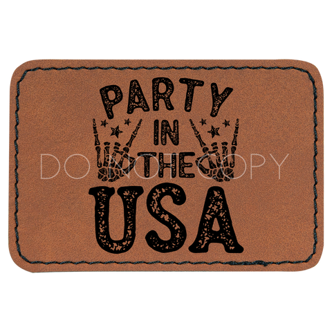 Party In The USA Skull Hands Patch