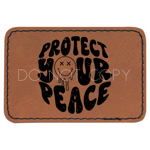Protect Your Peace Melted Smiley Patch