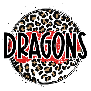 Red Dragons - Leopard Circle PNG