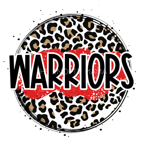 Red Warriors - Leopard Circle PNG