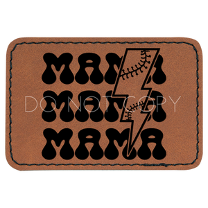 Retro Baseball/Softball Mama Lightning Patch