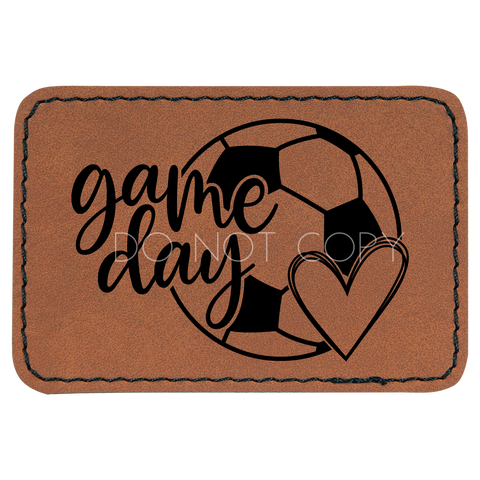 Soccer Game Day Patch Heart
