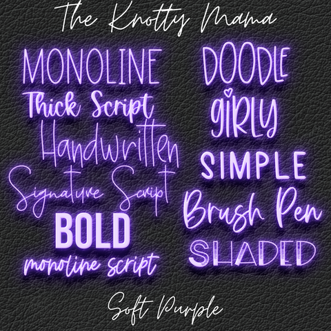 Soft Purple Text Sublimation Patch