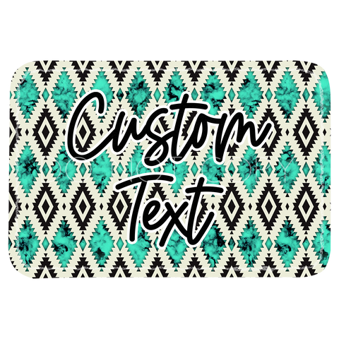 Turquoise Black Aztec Patch