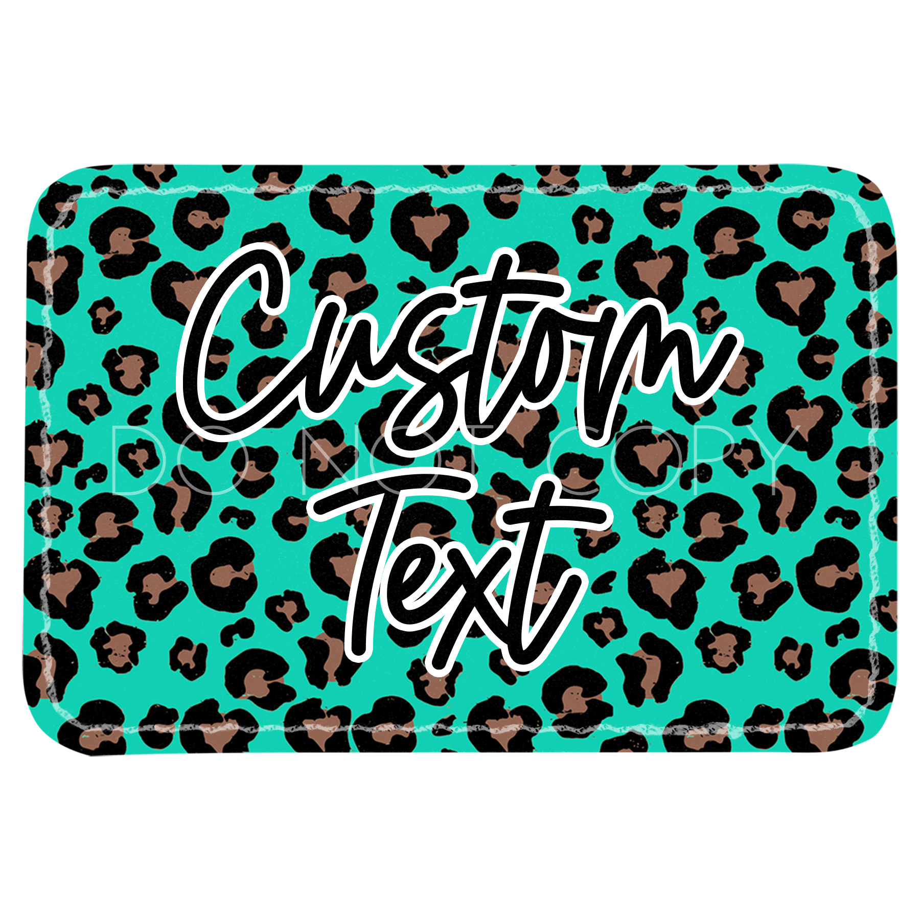 Turquoise Brown Leopard Patch