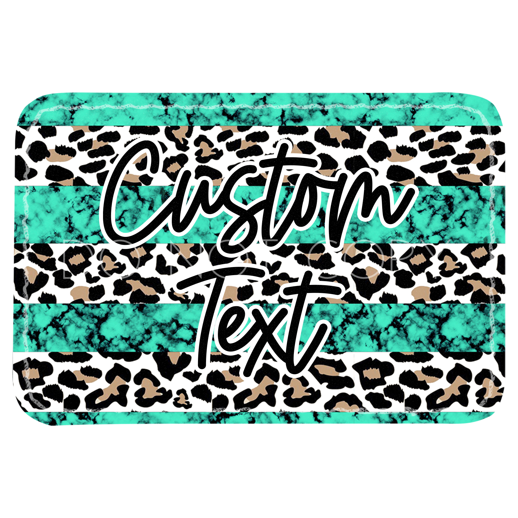 Turquoise Leopard Stripe Patch