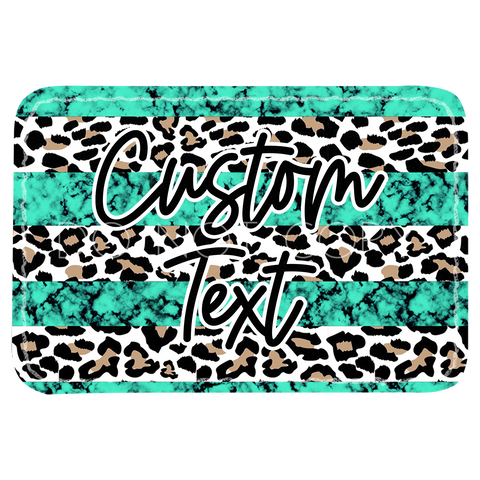 Turquoise Leopard Stripe Patch