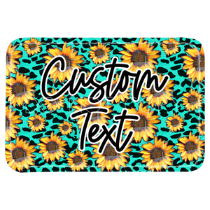 Turquoise Leopard Sunflowers Patch
