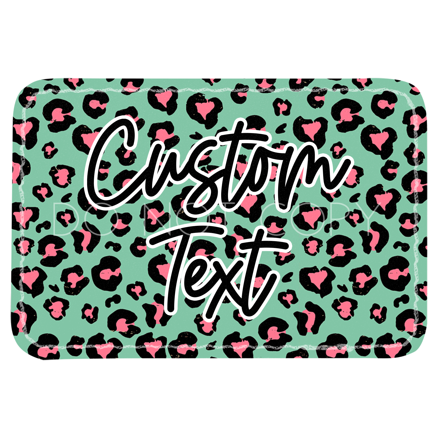 Turquoise Pink Leopard Patch