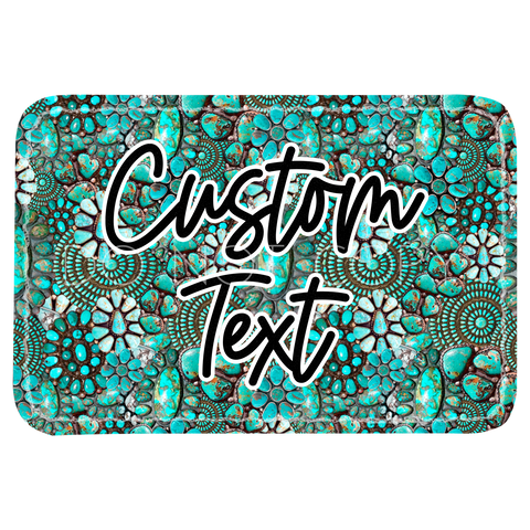 Turquoise Stones Collage Patch