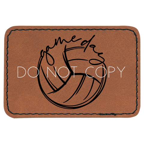 Doodle Volleyball Game Day Patch
