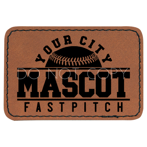 Your City Mascot Fastpitch Patch