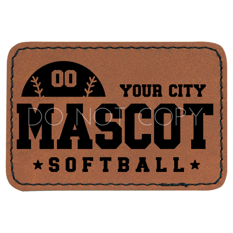Your City Mascot Softball Patch