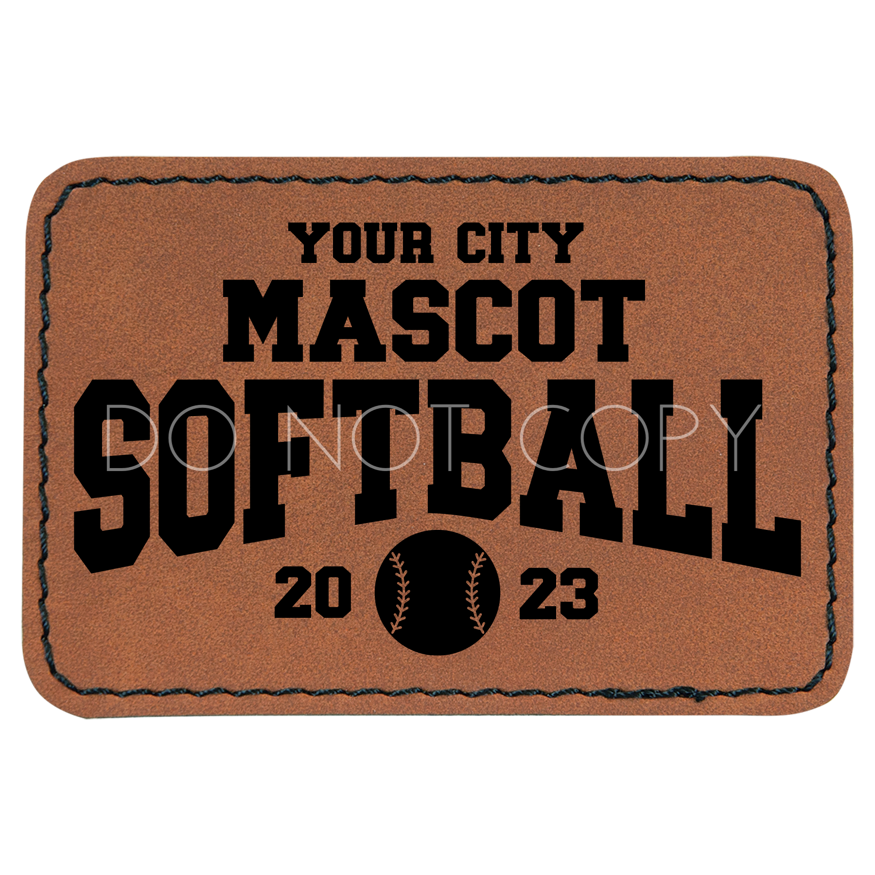 Your City Mascot Softball V.2 Patch